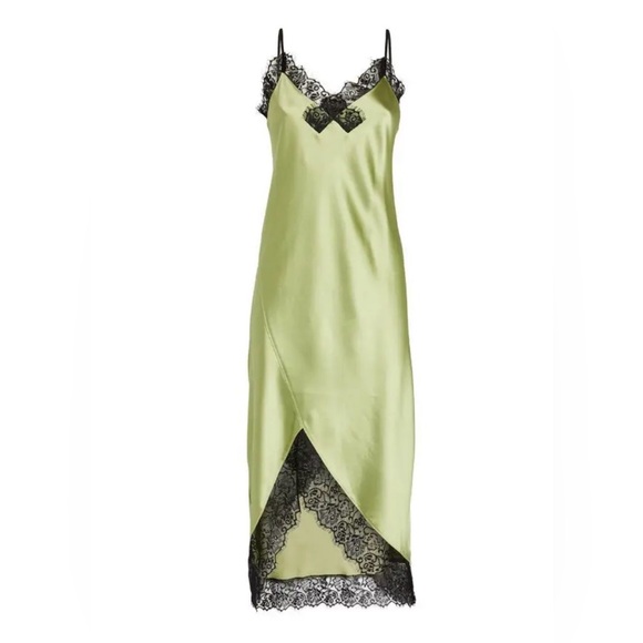 All Saints Other - All Saints Sage and Black Lace Chemise